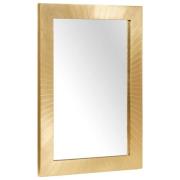 vidaXL Badrumsspegel Svart och Guld 50 x 2.5 x 70 cm massivt mangoträ