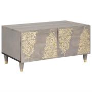 vidaXL Kaffeebord Grå 80 x 50 x 40 cm Massivt mangoträ