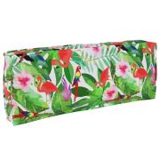 vidaXL Palldyna för ryggstöd Blommor Flerfärgsdesign 120 x 40 x 12 cm