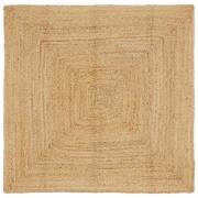 vidaXL Matta Beige 120 x 120 cm Jute