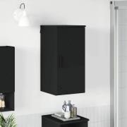 vidaXL Badrumsskåp med lagring Svart 30 x 31.5 x 61 cm Konstruerat trä