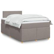 vidaXL Ramsäng med madrass taupe 120x190 cm tyg