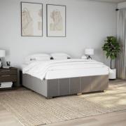 vidaXL Sängram utan madrass taupe 200x200 cm tyg
