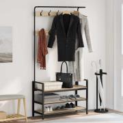 vidaXL Klädhängare Sonoma ek 95 x 34 x 184 cm Konstruerat trä