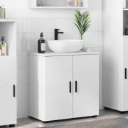vidaXL Badrumsskåp med hylla Vit 61 x 35 x 64 cm Konstruerat trä