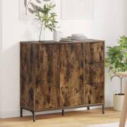 vidaXL Sideboard med låda Rökt ek 89,5 x 33 x 82 cm Konstruerat trä