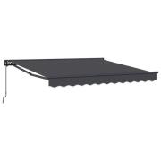 vidaXL Utfällbar markis Antracit 350x250 cm tyg