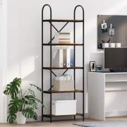 vidaXL Hyllsystem Rökt ek 60 x 30 x 183 cm Konstruerat trä