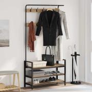 vidaXL Klädhängare Övrigt artisan ek 95 x 34 x 184 cm Konstruerat trä
