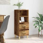 vidaXL Sideboard Gammalt trä 34 x 34,5 x 90 cm Konstruerat trä