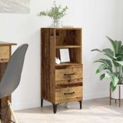 vidaXL Sideboard Gammalt trä 34 x 34.5 x 90 cm Konstruerat trä