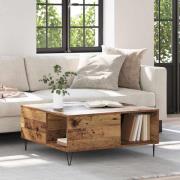 vidaXL Kaffeebord Gammalt trä 80 x 80 x 36.5 cm Konstruerat trä