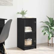vidaXL Sideboard Svart ek 35 x 37 x 76 cm Konstruerat trä