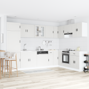 vidaXL Diskbänksskåp Porto 2 pcs Vit 80 x 46 x 84.5 cm Konstruerat trä