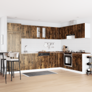 vidaXL Diskbänksskåp med lagring Porto 2 pcs Brun 80 x 46 x 84.5 cm