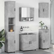 vidaXL Badrumsmöbelset 5 pcs Betonggrå 61 x 35 x 64 cm Konstruerat trä