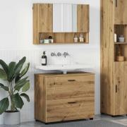 vidaXL Badrumsmöbelset med låda 2 pcs artisan ek 76.5 x 35 x 64 cm