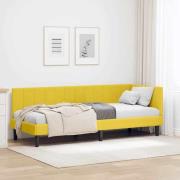 vidaXL Hörn Sängram med huvudgavel Gul 80 cm x 200 cm Sammet
