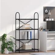 vidaXL Hyllsystem Svart ek 80 x 30 x 146 cm Konstruerat trä