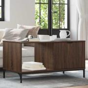 vidaXL Kaffeebord med låda Brun Ek 90 x 49 x 46 cm Konstruerat trä