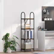 vidaXL Hyllsystem Rökfärgad ek 40 x 30 x 146 cm Konstruerat trä