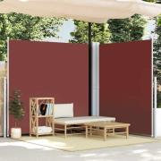 vidaXL Infällbar sidomarkis 200x600 cm brun