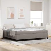vidaXL Bäddfjäder med madrass Taupe 200 x 200 cm tyg