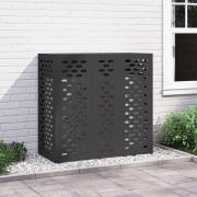 vidaXL Täckning för Luftkonditionering Svart 110 x 50 x 105 cm Stål