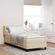 vidaXL Bäddfjäder med madrass Kräm 200 x 80 cm Polyester