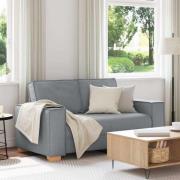 vidaXL 2-sitssoffa ljusgrå 160x78x84 cm tyg