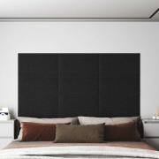 vidaXL Väggpaneler 12 st svart 60x30 cm tyg 2,16 m²