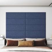 vidaXL Väggpaneler 12 st blå 90x30 cm tyg 3,24 m²