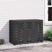 vidaXL Täckning för Luftkonditionering Svart 110 x 50 x 80 cm Stål