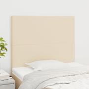 vidaXL Sänggavel creme 80x5x118/128 cm tyg