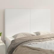 vidaXL Huvudgavel vit 144x5x118/128 cm konstläder