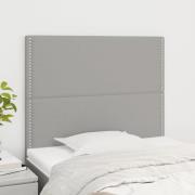 vidaXL Sänggavel ljusgrå 90x5x118/128 cm tyg