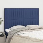 vidaXL Sänggavel blå 144x5x118/128 cm tyg