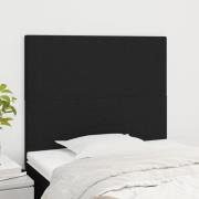 vidaXL Sänggavel svart 100x5x118/128 cm tyg