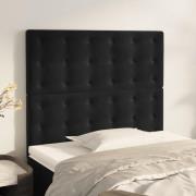 vidaXL Sänggavel svart 100x5x118/128 cm sammet