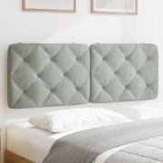 vidaXL Headboard Cushion Light Grey 120 cm Velvet