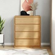 vidaXL Byrå SAUDA ek 76,5x39x91 cm massiv furu
