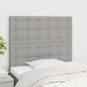 vidaXL Sänggavel ljusgrå 80x5x118/128 cm tyg