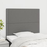 vidaXL Sänggavel mörkgrå 100x5x118/128 cm tyg