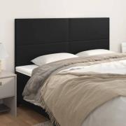 vidaXL Huvudgavel svart 200x5x118/128 cm konstläder