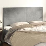 vidaXL Sänggavel ljusgrå 180x5x118/128 cm sammet