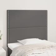 vidaXL Sänggavel grå 100x5x118/128 cm konstläder