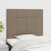 vidaXL Sänggavel taupe 100x5x118/128 cm tyg