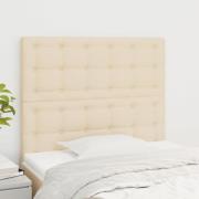 vidaXL Sänggavel creme 80x5x118/128 cm tyg