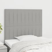 vidaXL Sänggavel ljusgrå 90x5x118/128 cm tyg