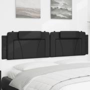 vidaXL Headboard Cushion "Viana" Black 200 cm Faux Leather